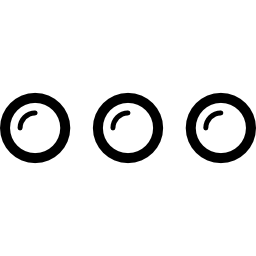 tre bottoni orizzontali icona