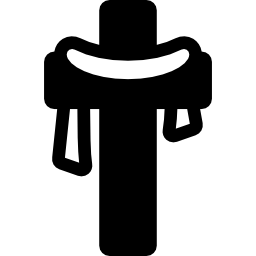 Cross with scarf icon
