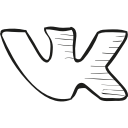 logotipo de vk draw icono