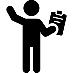Worker with Notepad icon