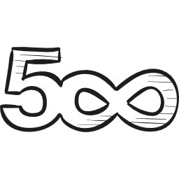 logotipo de 500pc icono