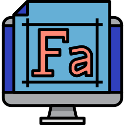 lettertype ontwerp icoon