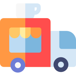 Coffee truck icon