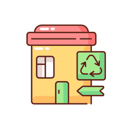 Recycling center icon