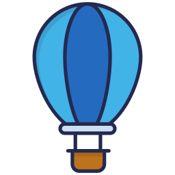 Hot air balloon icon