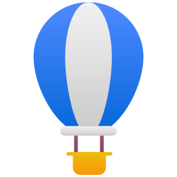 Hot air balloon icon