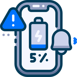 niedriger batteriestatus icon