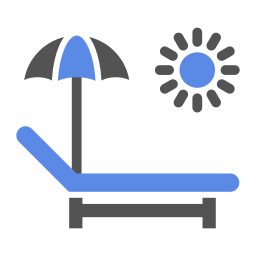 Beach chair icon