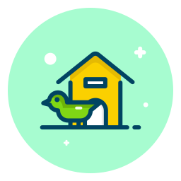 Bird house icon