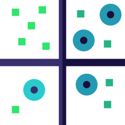 gráfico de dispersión icono