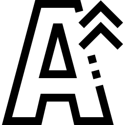 lettergrootte icoon