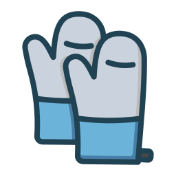 Oven mitts icon