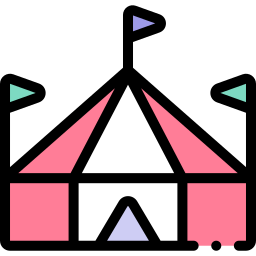 Circus tent icon