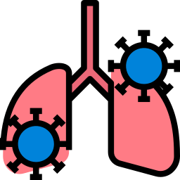 pulmones infectados icono