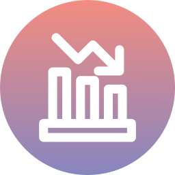 Chart down icon