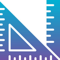 Triangular ruler icon