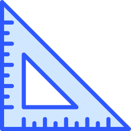 régua triangular Ícone