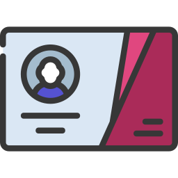 Business card design icon