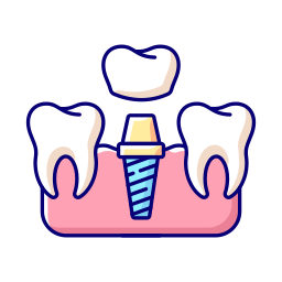 Зубной имплантат иконка