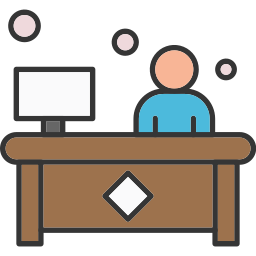 Office desk icon