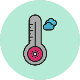 Temperature hot icon