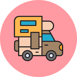 Camper van icon