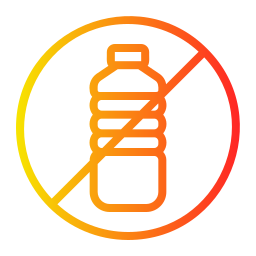 No plastic bottles icon