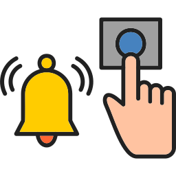 botón de alarma icono
