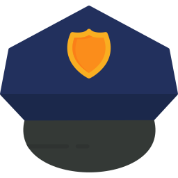 sombrero de policia icono