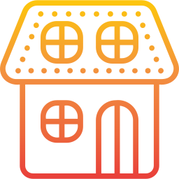 Gingerbread house icon