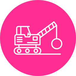 Demolition crane icon