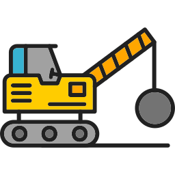 Demolition crane icon