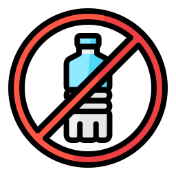 No plastic bottles icon