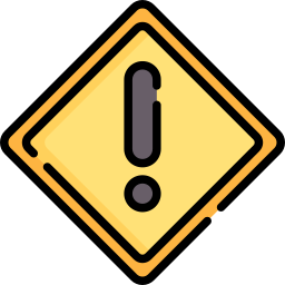 Warning sign icon