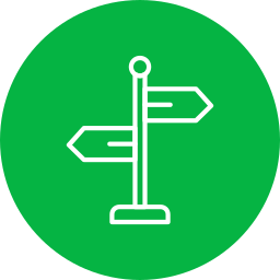 Directional sign icon