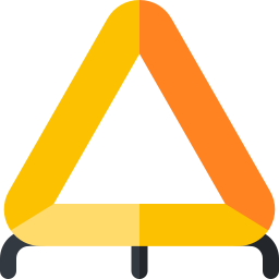 triángulo reflectante icono