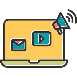 Маркетинг в области СМИ иконка