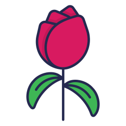 Красная роза иконка