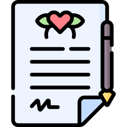 Wedding contract icon