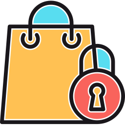 Secure shopping icon