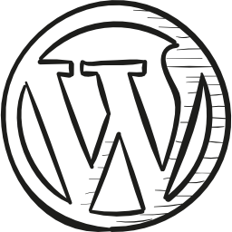 wordpress draw logo Ícone