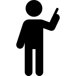 Man pointing icon