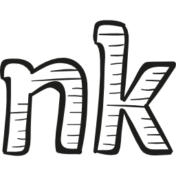 logotipo dibujado nk icono