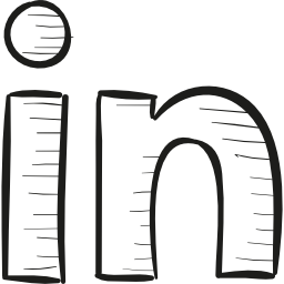 logotipo de linkedin draw icono
