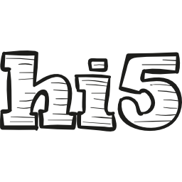 hi5 gezeichnetes logo icon