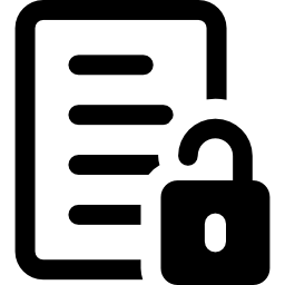 ontgrendeld document icoon