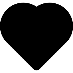 Heart black shape icon