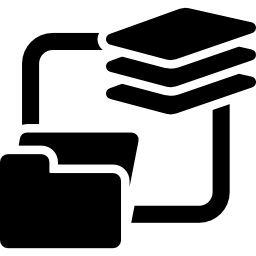 conexión de carpeta de datos icono