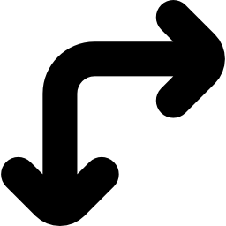 Down and Right Arrows icon