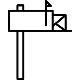 Mailbox and envelope icon